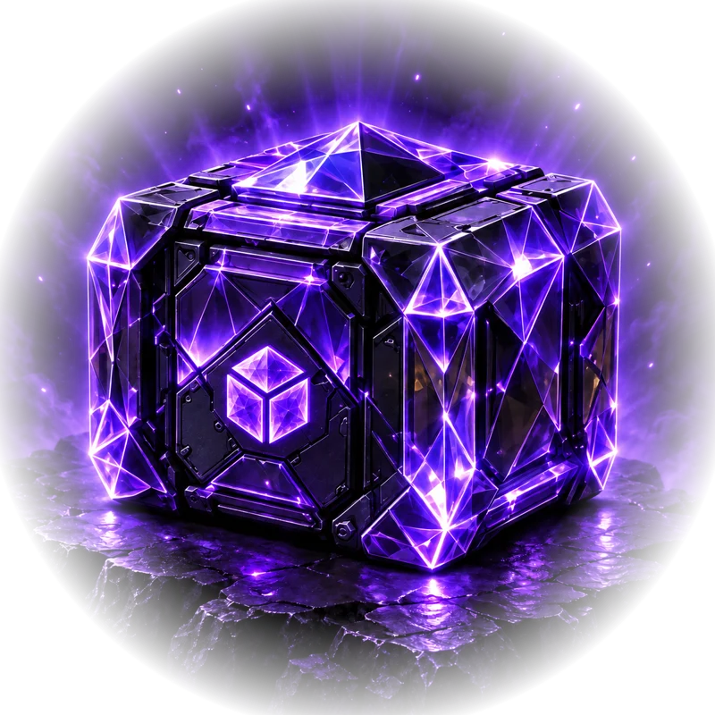 Бокс DIAMOND — фиолетовый кристаллический контейнер